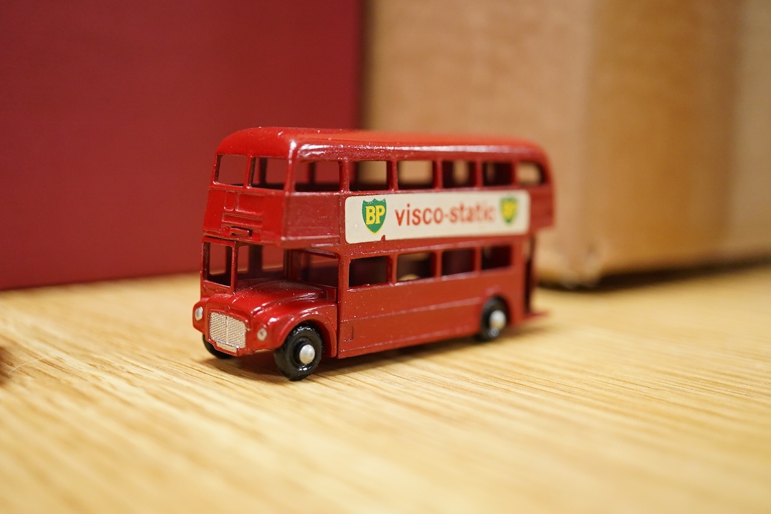 Fifteen boxed Matchbox Series 1-75 regular wheels vehicles including; Trojan van (47), Routemaster bus (5), Cement Lorry (26), Ford G.T. Racing Car (41), Ford Zephyr (33), Long Distance Coach (40), etc.